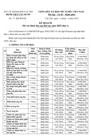 MỞ CÁC KHÓA ĐÀO TẠO LIÊN TỤC NĂM 2025 (đợt 1)