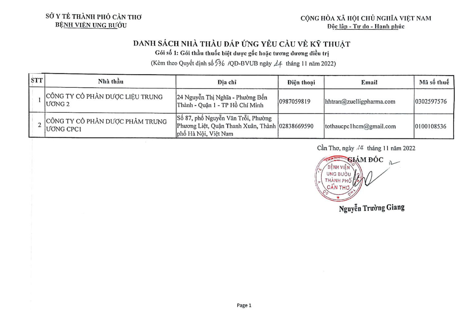 2022 11 14 QD 536 Phe duyet Danh sach nha thau DUYCKT Page 3