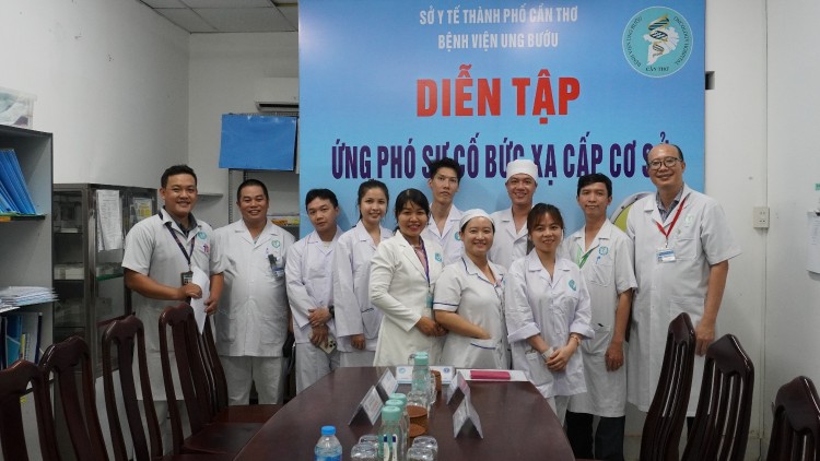 Diễn tập ứng phó sự cố bức xạ hạt nhân tại Bệnh viện Ung bướu Thành phố Cần Thơ