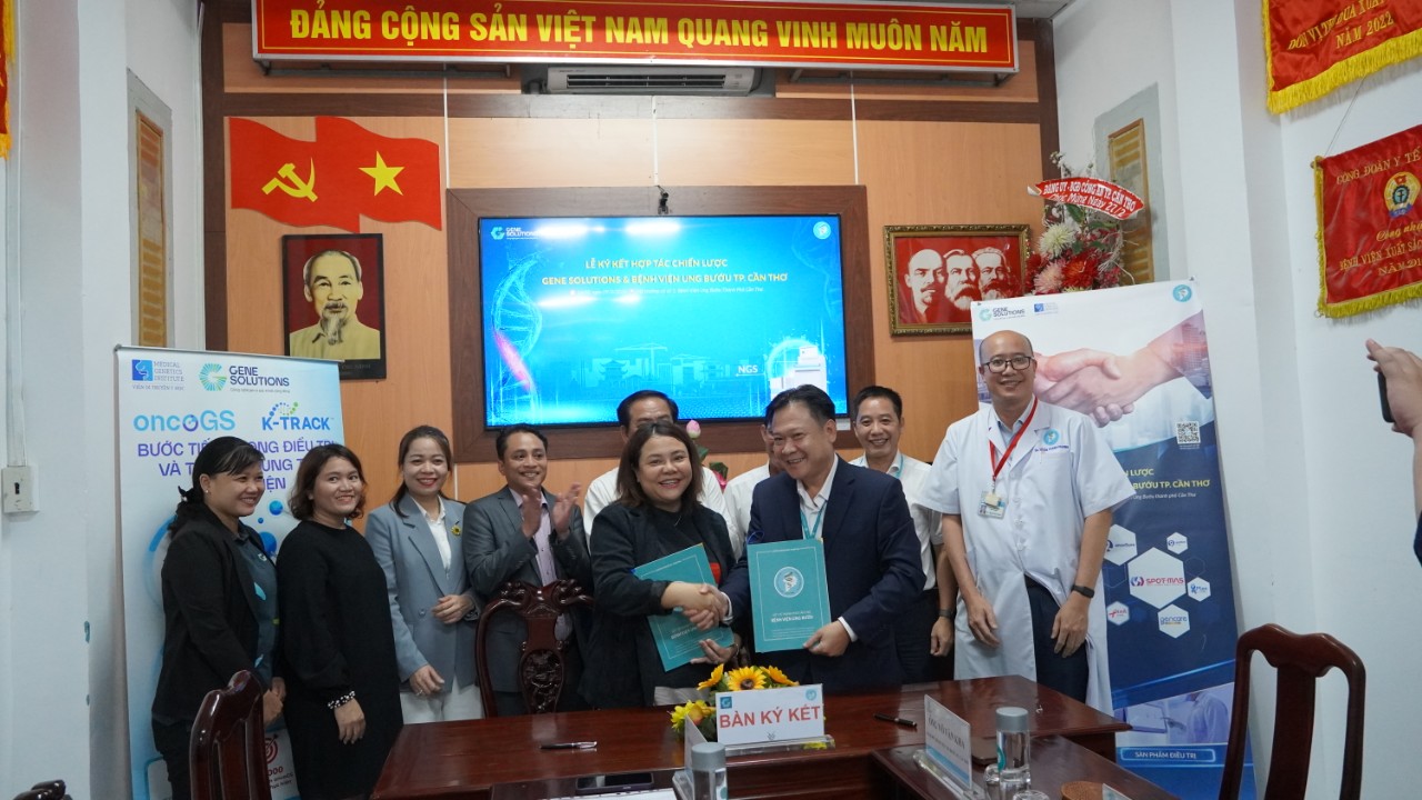 LỄ KÝ KẾT BẢN GHI NHỚ HỢP TÁC GIỮA BỆNH VIỆN UNG BƯỚU TP. CẦN THƠ VÀ CÔNG TY TNHH GENE SOLUTIONS LAB