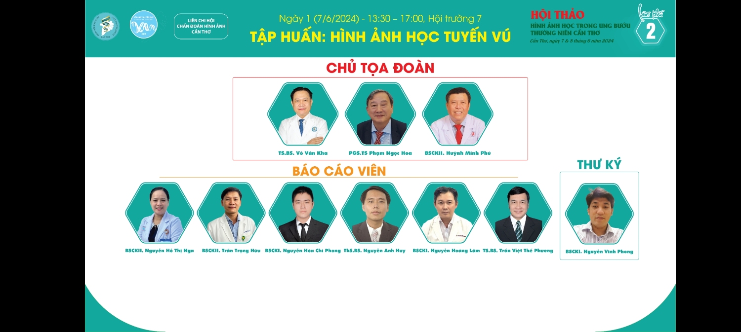 PHIÊN TẬP HUẤN - HỘI THẢO HÌNH ẢNH HỌC TRONG UNG BƯỚU THƯỜNG NIÊN CẦN THƠ LẦN THỨ 2 - NĂM 2024